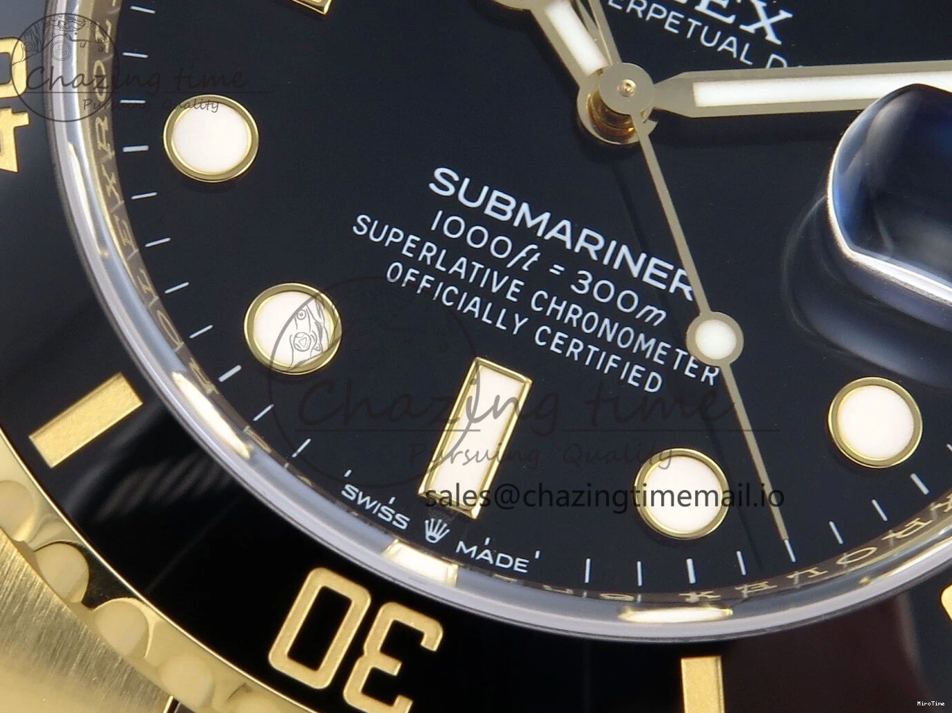 MiroTime 0317 Submariner 41mm 126618 LN THBF 904L Black Ceramic 1:1 Best Edition on YG Bracelet SH UrbanChic 334
